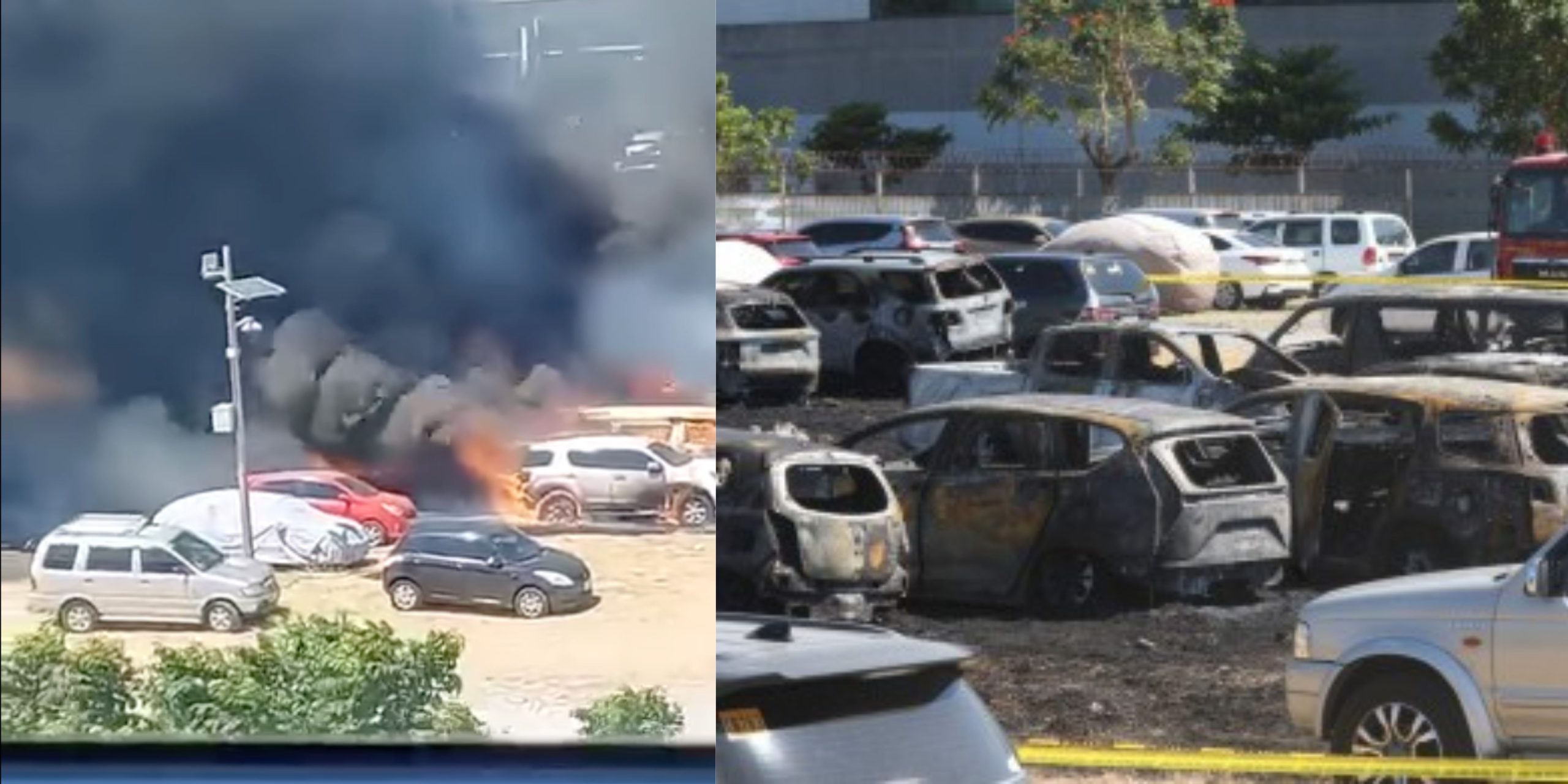 19 cars catch fire at NAIA Terminal 3 parking extension - The Filipino ...