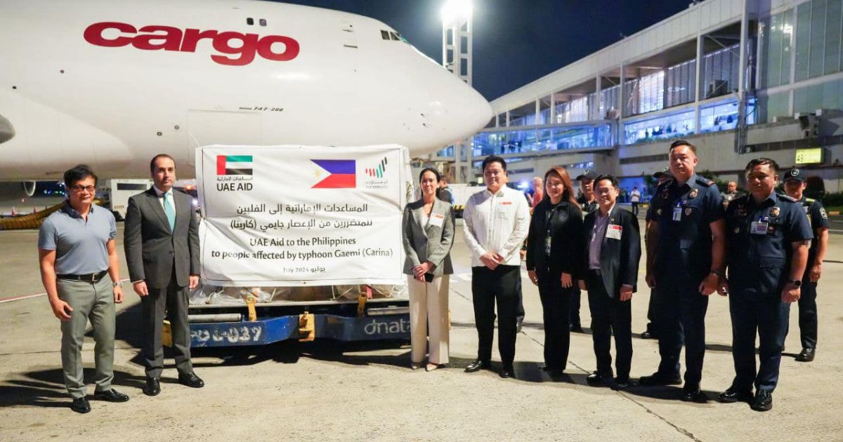 Philippines receives humanitarian aid from UAE government for Typhoon  Carina-struck families - The Filipino Times