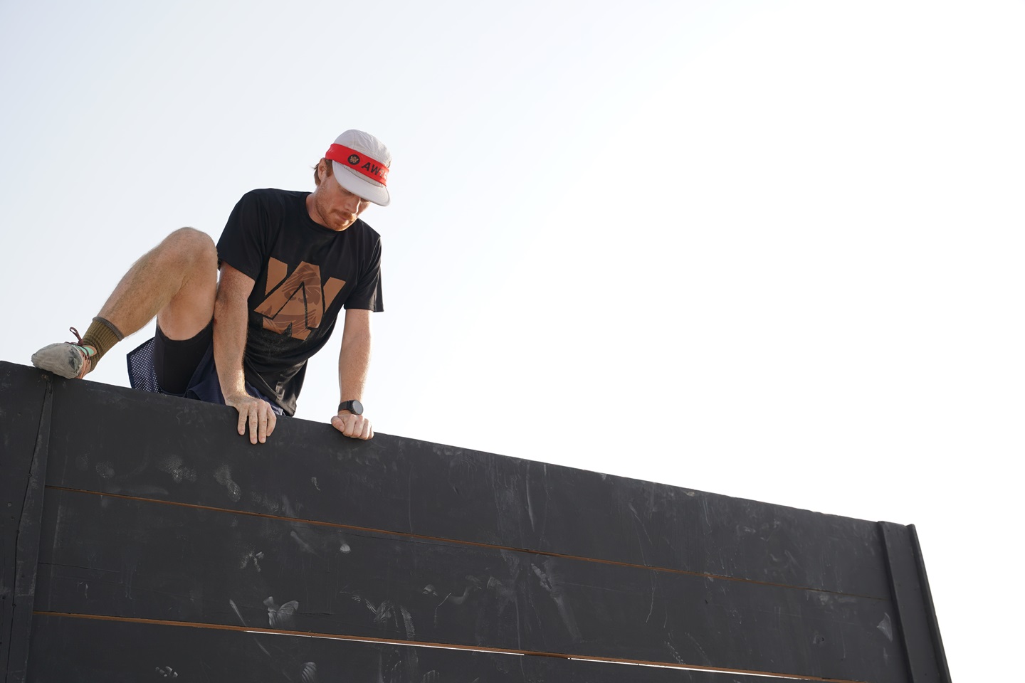 Participant On An Obstacle