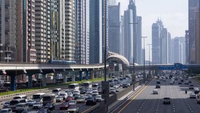 General view of the Sheikh Zayed Road in Dubai