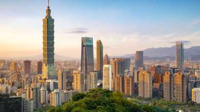 City of Taipei at sunset Taiwan istock